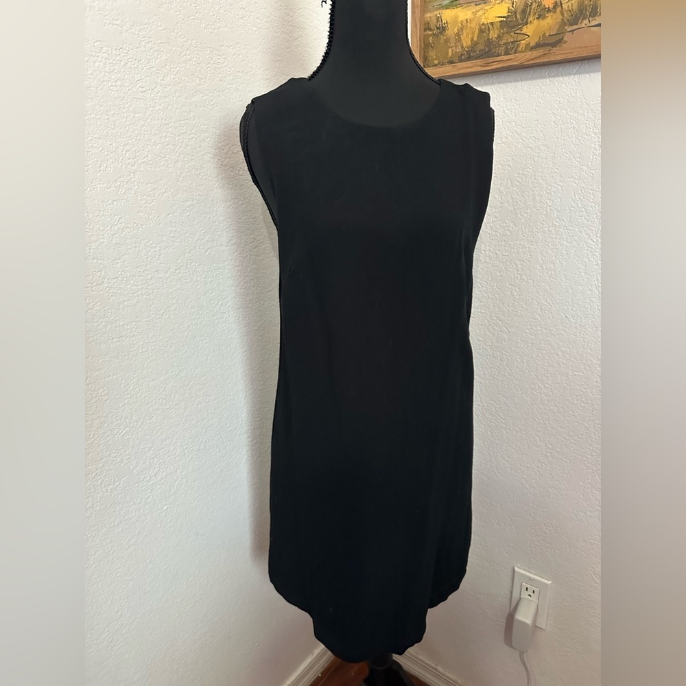 Reformation Little Black Back Button Shift Mini Dress - Size Small